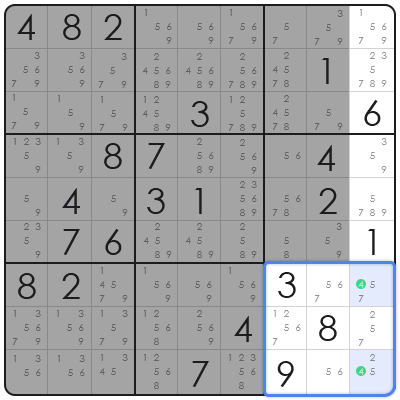 sudoku box line reduction
